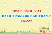 Bài 3 trang 36 SGK Toán 7 tập 2 Chân trời sáng tạo